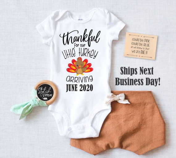 Personalized Thanksgiving Turkey Pregnancy Announcement