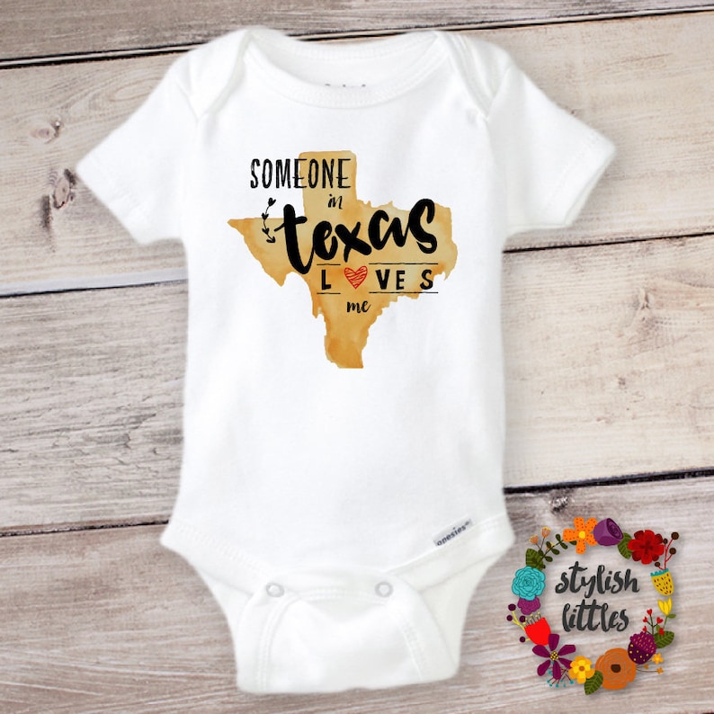 Texas Love Onesie® Someone in TEXAS Loves Me Baby Bodysuit image 0