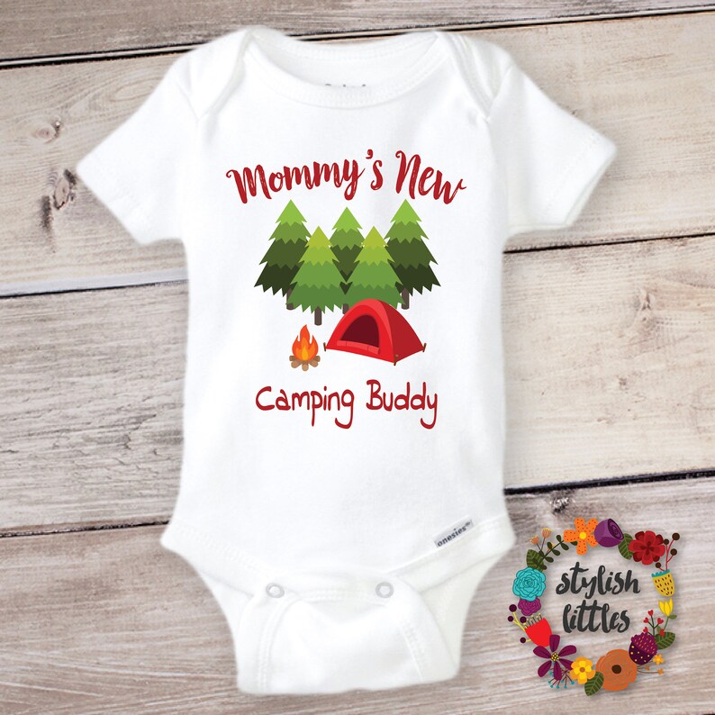 Funny Baby Onesie ® Cute Mommy's New Camping Buddy a Etsy