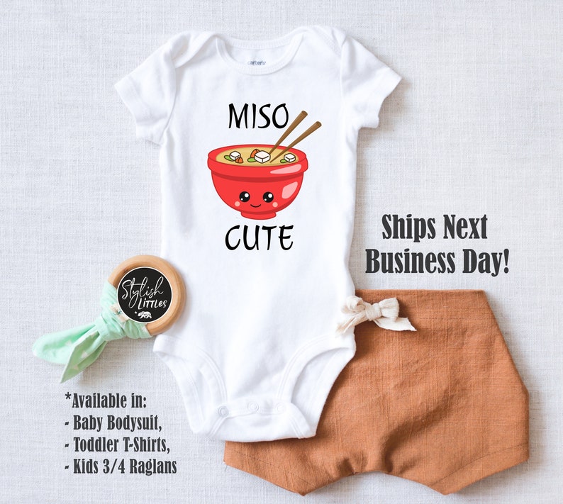 Japanese Asian Food Newborn Bodysuit Miso Cute Funny Baby Onesies\u00ae Kids Birthday Gift Coming Home Onesie\u00ae Baby Shower Unisex Gift