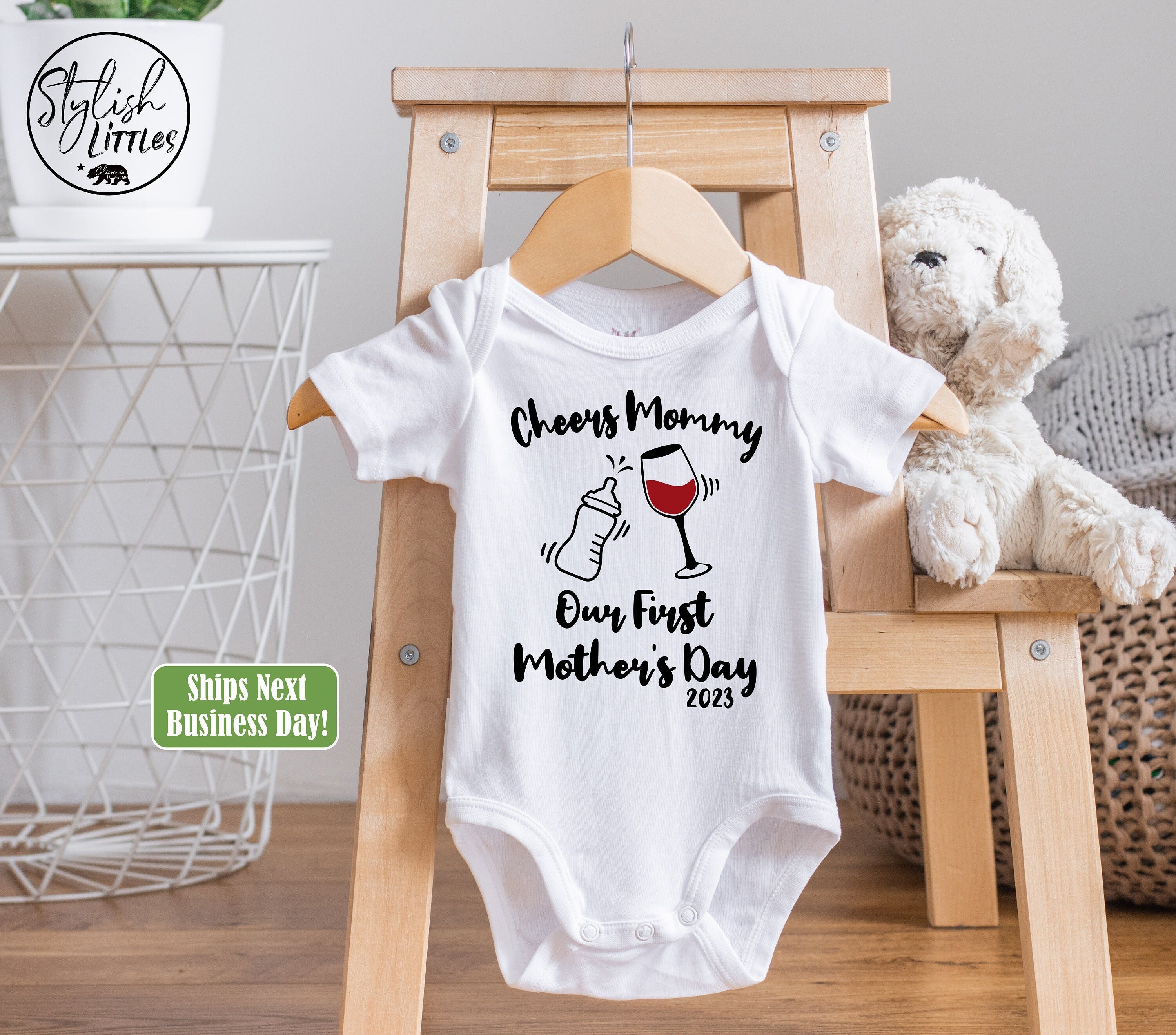 First 1st Mother s Day Baby Onesies Cheers Mommy Baby Onesie