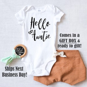 Going To Be An Aunt Pregnancy Reveal to Aunt Hello Auntie Pregnancy Reveal Gift Pregnancy Announcement Ideas image 3