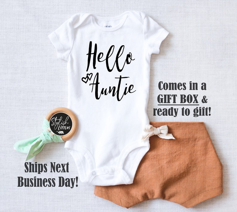 Going To Be An Aunt Pregnancy Reveal to Aunt Hello Auntie Pregnancy Reveal Gift Pregnancy Announcement Ideas image 3