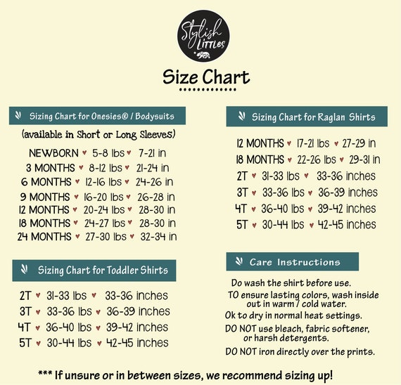 Grace Elements Size Chart