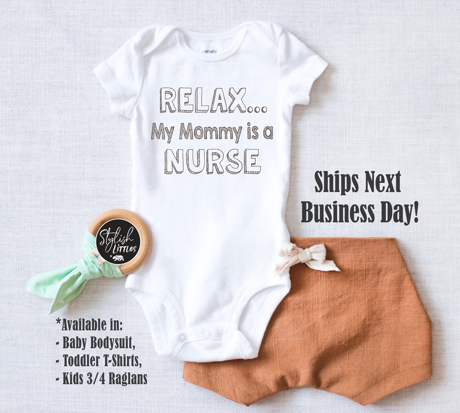 Relax My Mommy is a Nurse Funny Baby Onesie® Nurse Mom Life - Etsy