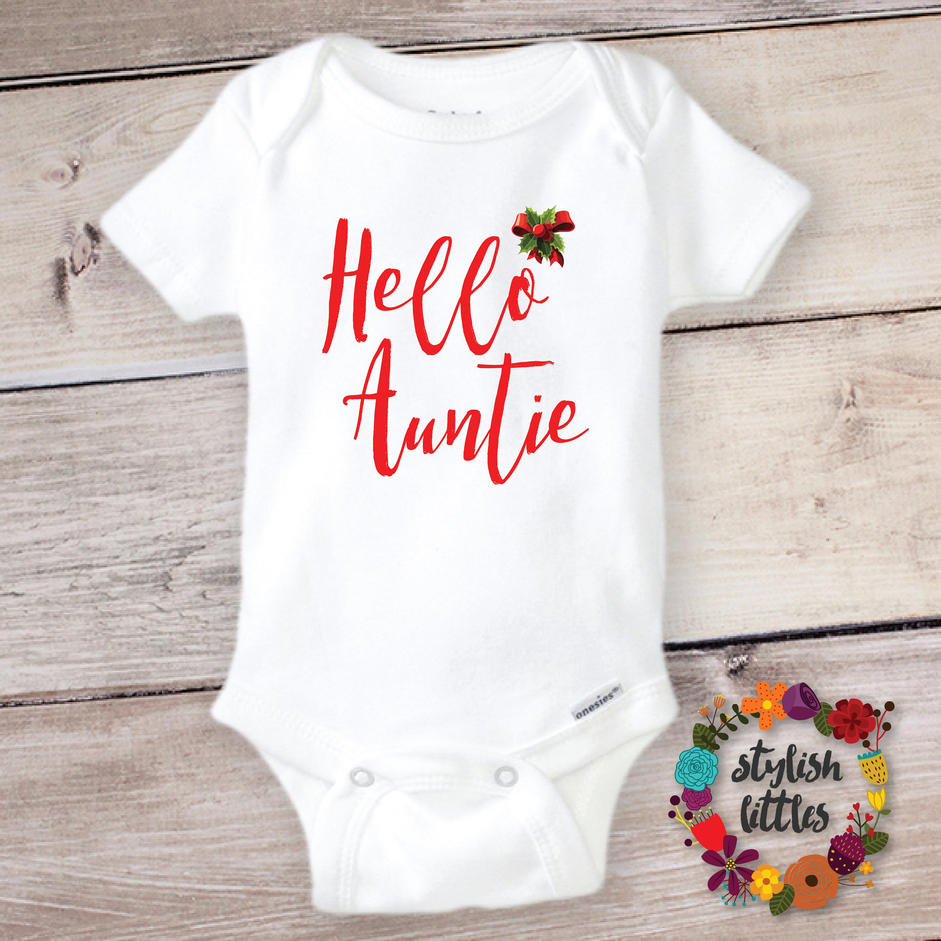 Pregnancy Announcement Baby Reveal Christmas Onesie ® Gift ...