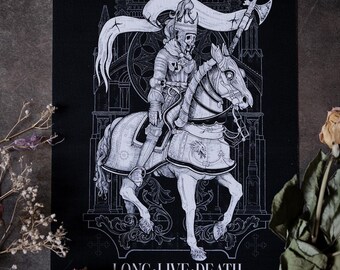 Long Live Death, artprint, high quality giclee print, wall decor, gothic gift, dark art, metal, tarot, medieval, occult