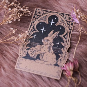 EX LIBRIS - Adesivo ex libris coniglio, adesivo carino stravagante, adesivo vintage, magico, occulto, accademico, arte oscura