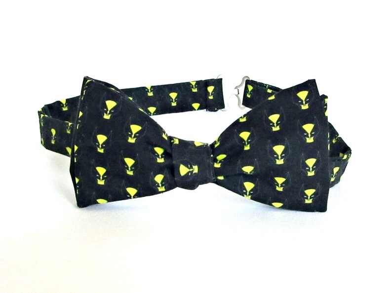 Wolverine Bow Tie Self Tie X Men Logo Symbol Black Yellow Etsy