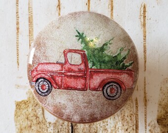 Red Truck Knobs Etsy
