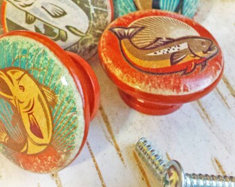 Camping Knob Drawer Pulls 4 Handmade Rv Camp Life Birch Wood Etsy