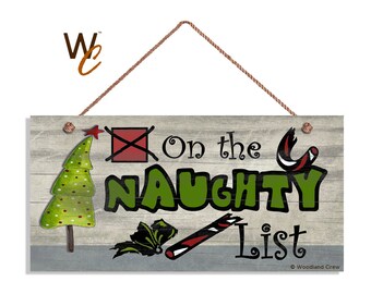 Naughty or nice sign | Etsy