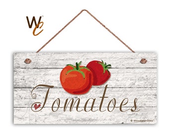 Kitchen 5/" x 10/" Wood Vegetable Sign Lettuce Sign Rustic Style Garden Sign