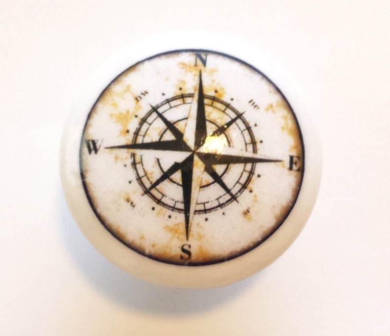 Nautical Knob Drawer Pulls White Color Handmade Antique Etsy