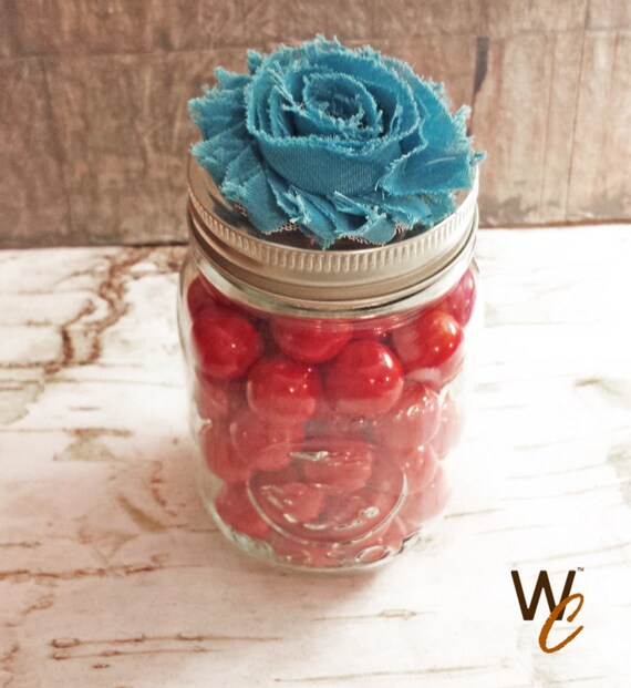 Shabby Flower Magnet To Decorate Mason Jar Lids Mason Jar Etsy