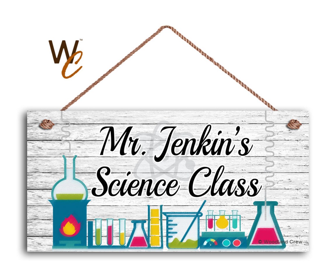 Teacher Sign Science Class Personalized Sign Teacher's | Etsy