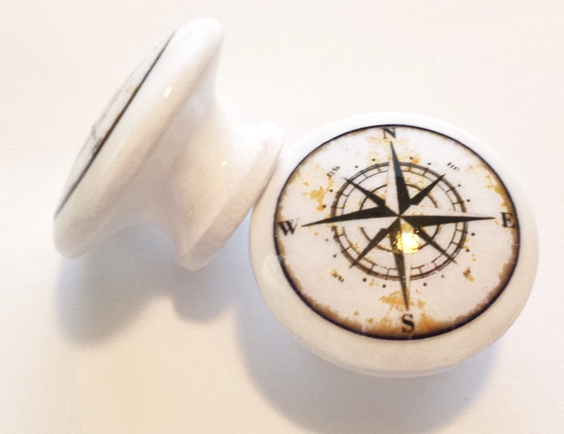 Nautical Knob Drawer Pulls White Color Handmade Antique Etsy