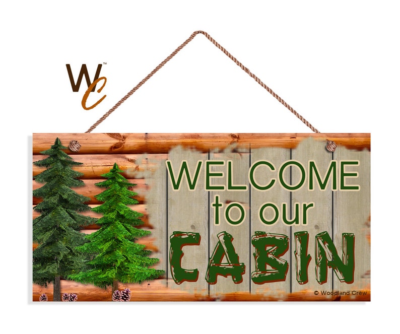 Welcome To Our Cabin Sign Log Cabin Decor Rustic Wood Style | Etsy