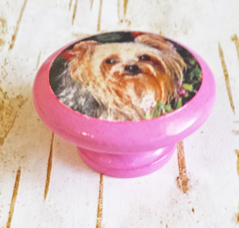 Pet Dog Dresser Knobs Mans Best Friend Drawer Pulls Yorkshire Terrier Dog Knobs Yorkie Dog, Cabinet Pull Handles