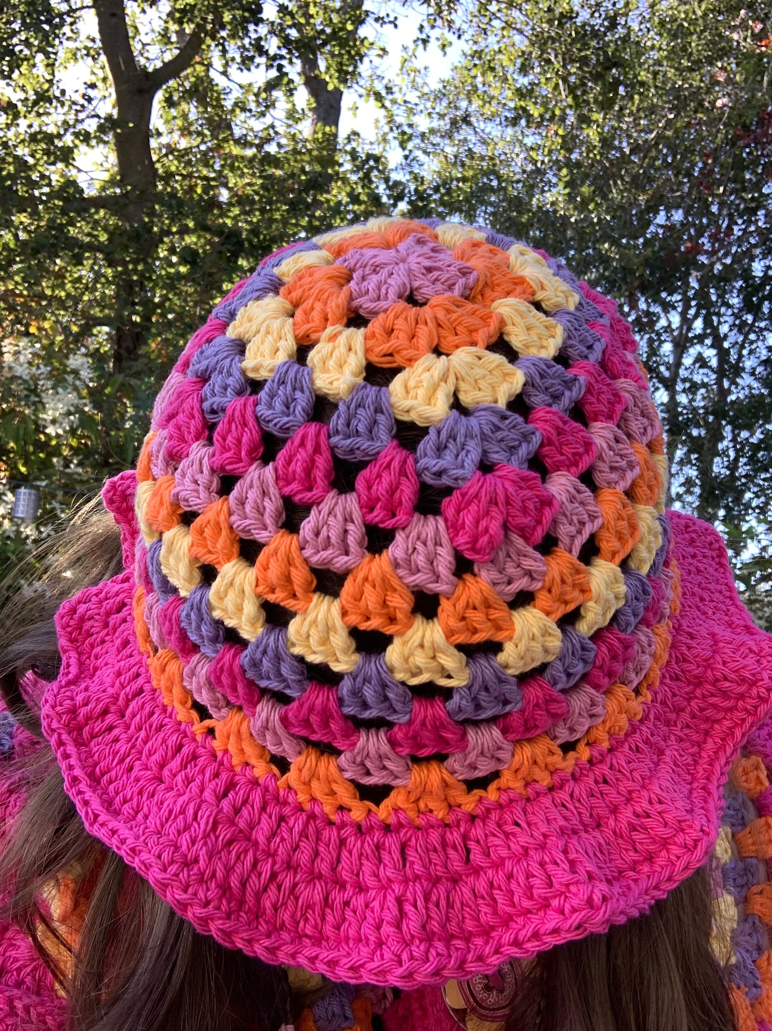 Crochet Granny Square Bucket Hat Etsy
