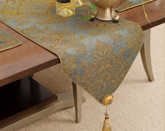 Stylish Gold Glitters Table Cloth Runner Coffee Mat for Wedding Party Banquet Decoration 13 x 90 inches ALAZA Table Runner Home Decor Stylish Gold Glitters Table Cloth Runner Coffee Mat for Wedding Party Banquet Decoration 13 x 90 inches ALAZA Table Runner Home Decor