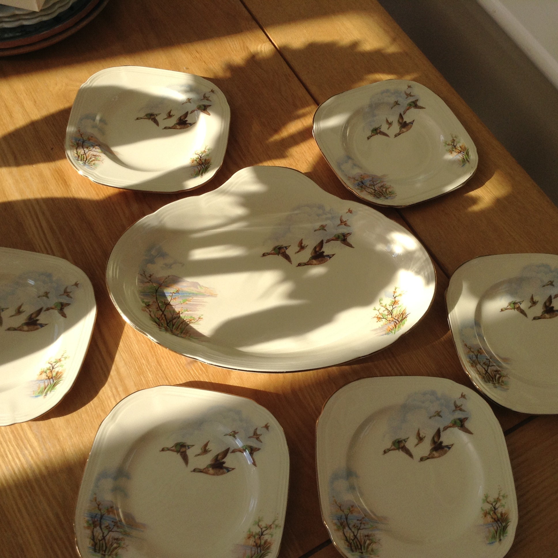 Vintage 1940s Alfred Meakin Sandwich Set Platter and 6 Tea Plates Etsy UK
