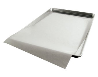 CHEFworth Bleached Quilon Treated White Parchment Paper Baking Sheets Pan Liner 8x12 100 Sheets for 1/4 pan