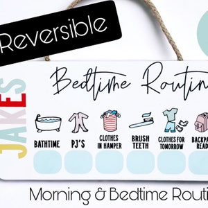 Personalized Routine Chart, Morning Routine Chart for kids, Bedtime Routine Chart, Chore Chart, Kids Daily Checklist , Toddler Routine Chart