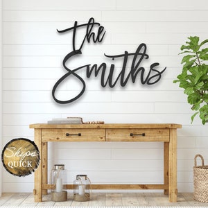 Last Name Sign | Custom Personalized Family Name Sign for Wall | Perfect Wedding Backdrop | Rustic Wooden Decor for Home | Gift for Family