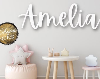 Personalized Wooden Name Sign for Nursery | Custom Name Sign | Name Wall Decor | Wood Letters | Baby Nursery | Baby Girl or Boy Name Cutout