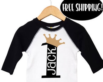 Boys First Birthday Outfit, Boys 1st Birthday Outfit, Boys Personalized 1st Birthday, Boys 1st Birthday Gift, Prince Birthday Outfit,Raglan