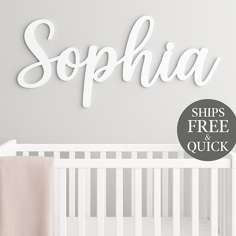 Nursery Name Sign - Etsy