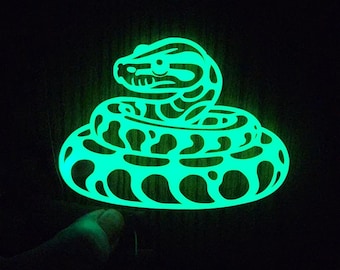 Glow in the Dark Holographic Python Snake Vinyl Decal Sticker Car Laptop Journal