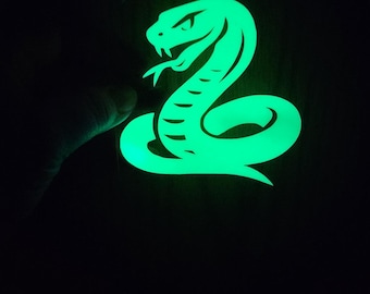 Holographic Glow in the Dark Snake Vinyl decal Sticker Car Laptop Journal