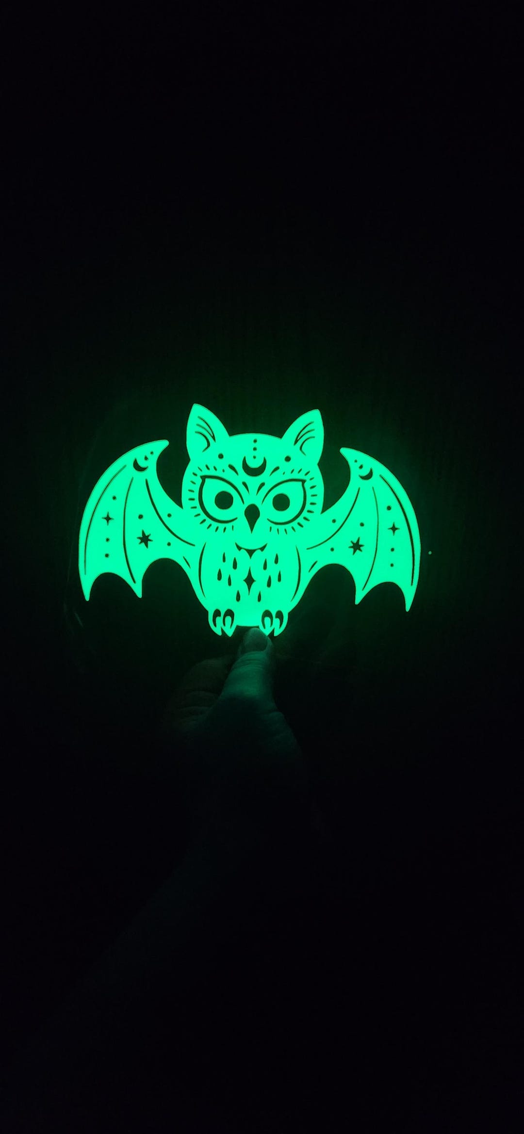 Holographic Glow in the Dark Celestial Bat Owl Cryptid Vinyl Decal ...