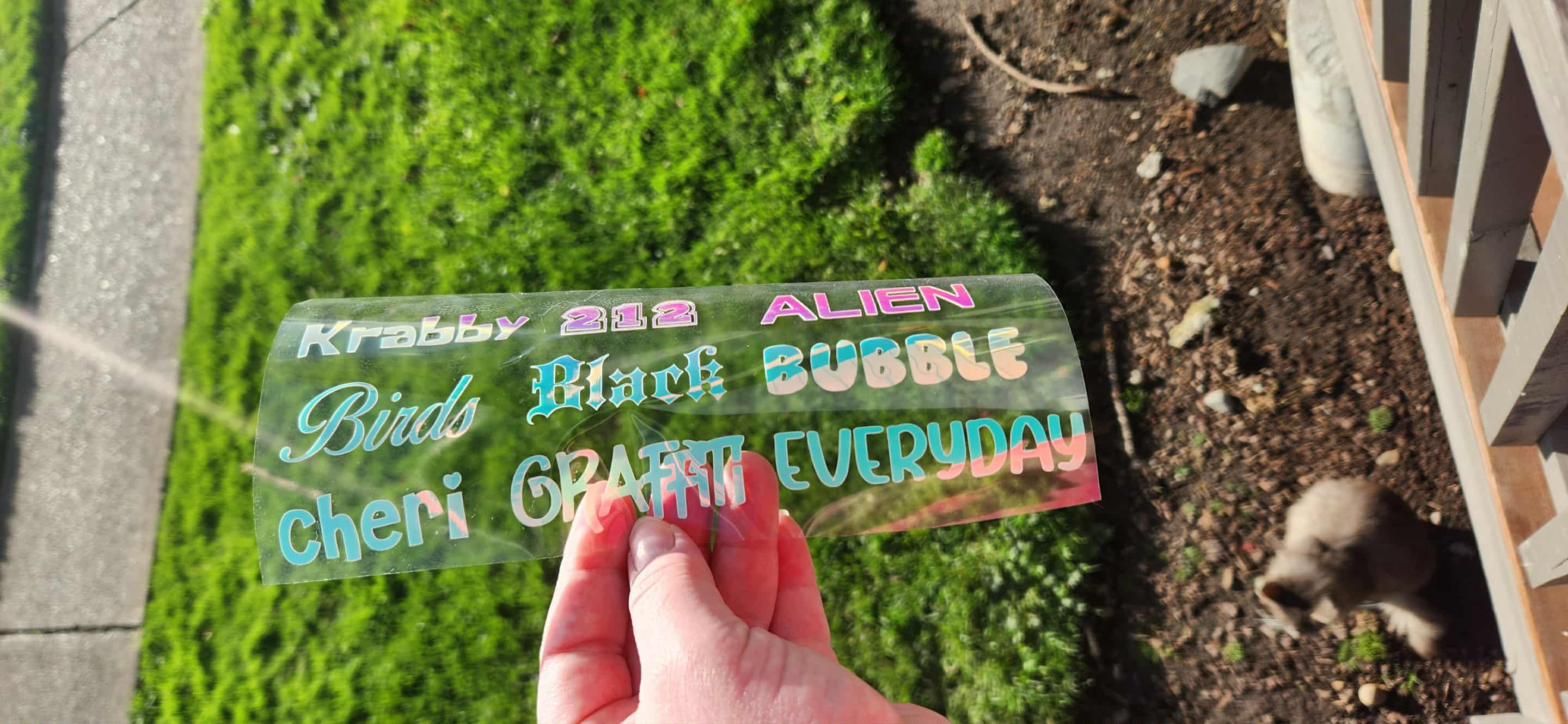 Custom Vinyl Name Decal Stickers Glow in the Dark Holographic Car ...