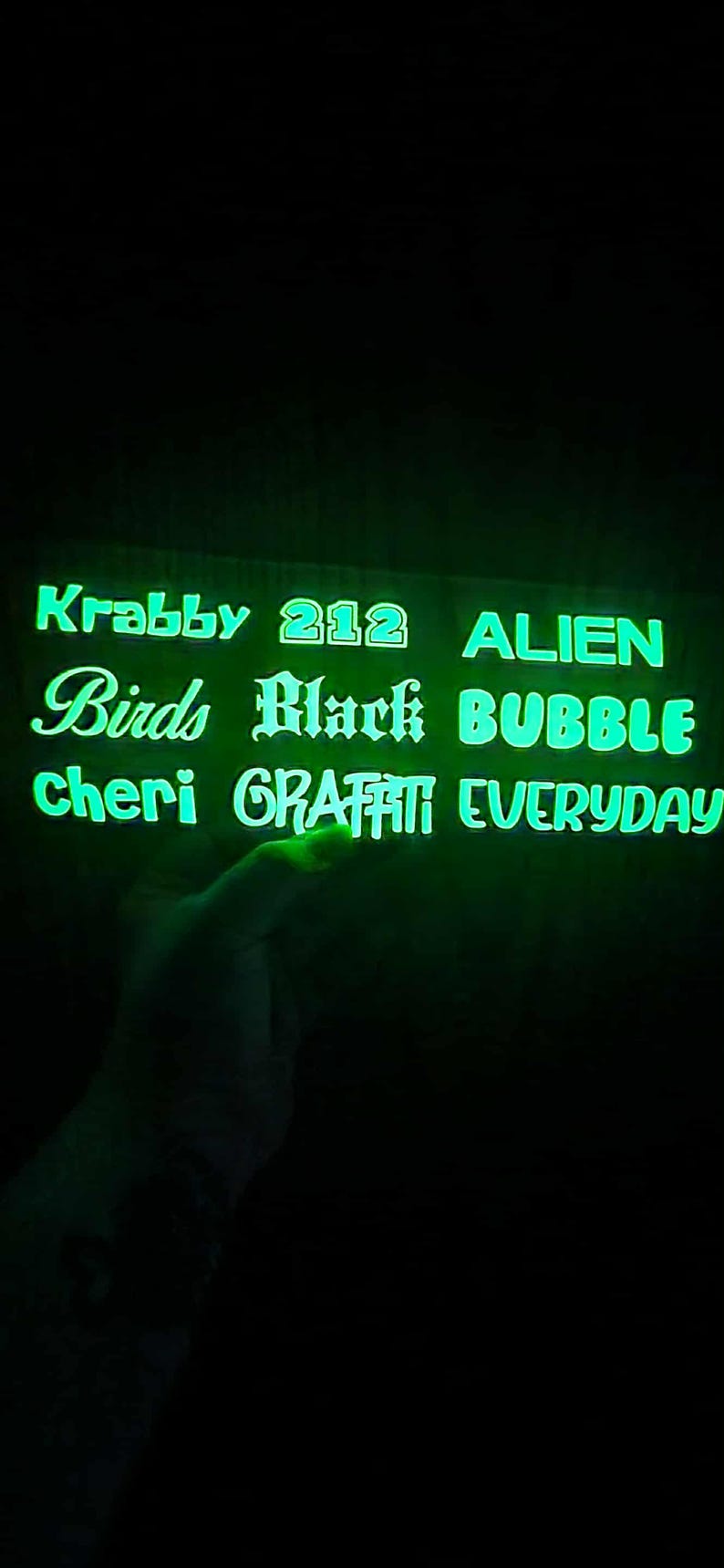 Custom Vinyl Name Decal Stickers Glow in the Dark Holographic Car ...