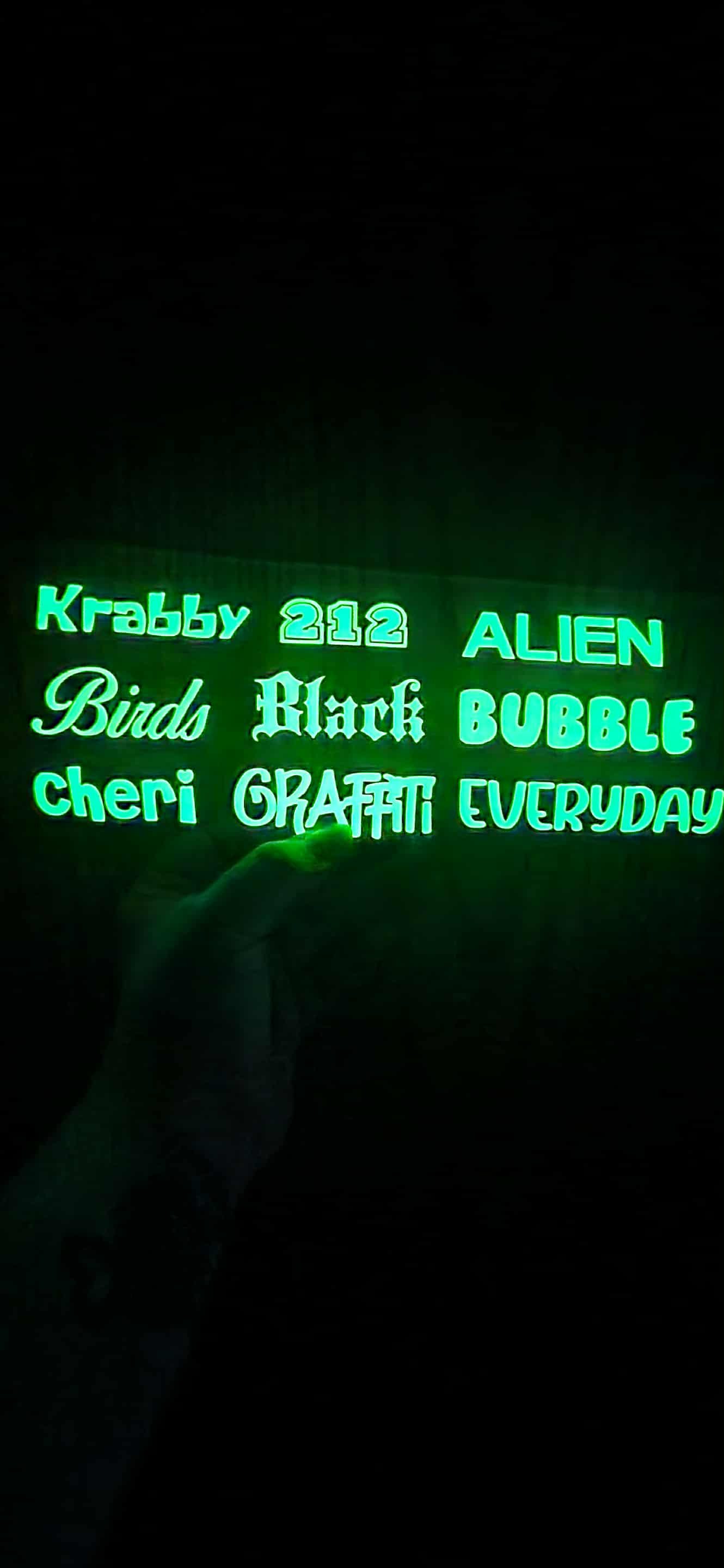 Custom Vinyl Name Decal Stickers Glow in the Dark Holographic Car ...