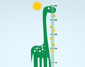 Dinosaur Growth Wall Chart Decal Childrens Wall Chart Dinosaur Wall Chart Dinosaur Wall Decal Kids Room Growth Chart Height Wall Chart Decal