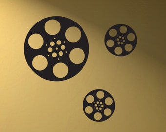 Home Theater Wall Decal Film Reels Wall Decal Movie Wall Decal Film Wall Decal Filmstrip Wall Decal Hollywood Wall Decal Hollywood Decal