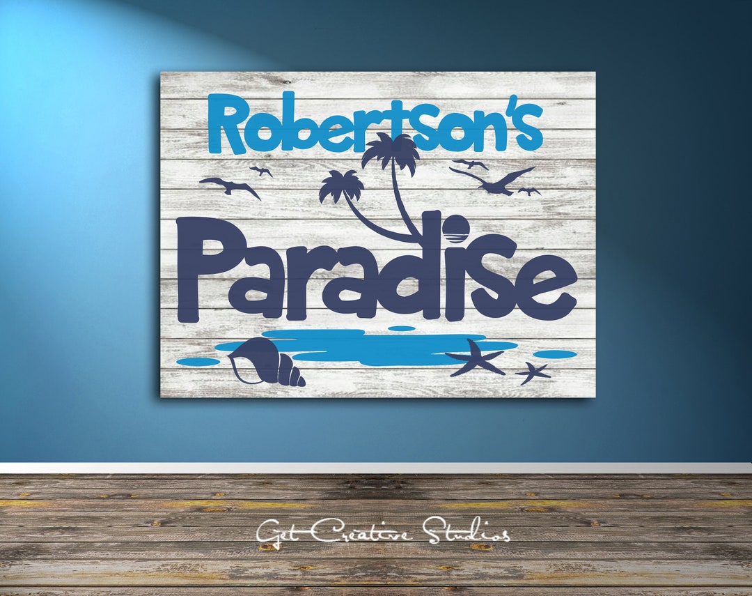 Beach Wall Decal Beach House Wall Decal Paradise Wall Decal Etsy