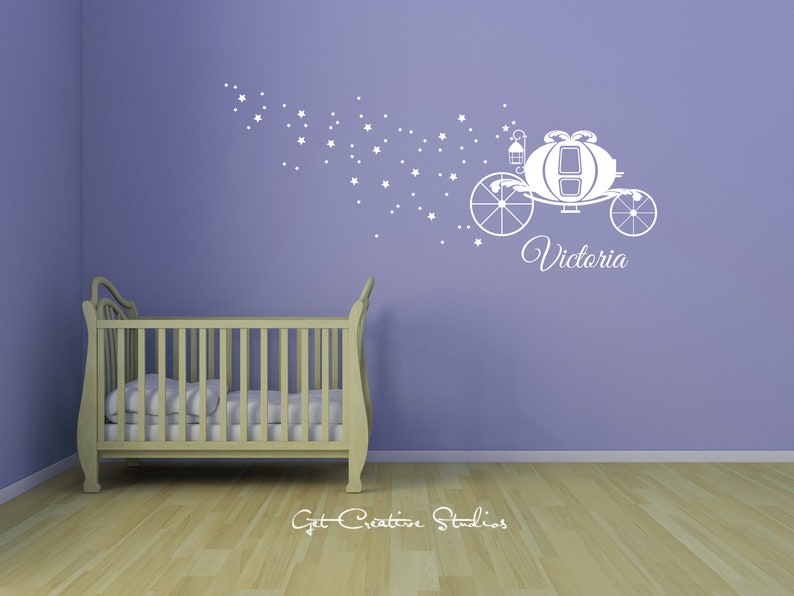 Cinderella Wall Decal Carriage Decal Fairy Tale Wall Decal Etsy