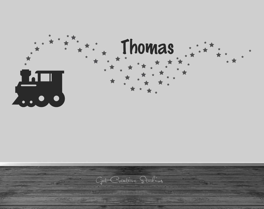 Railroad Tracks Name Train Wall Decal Boys Decal Etsy