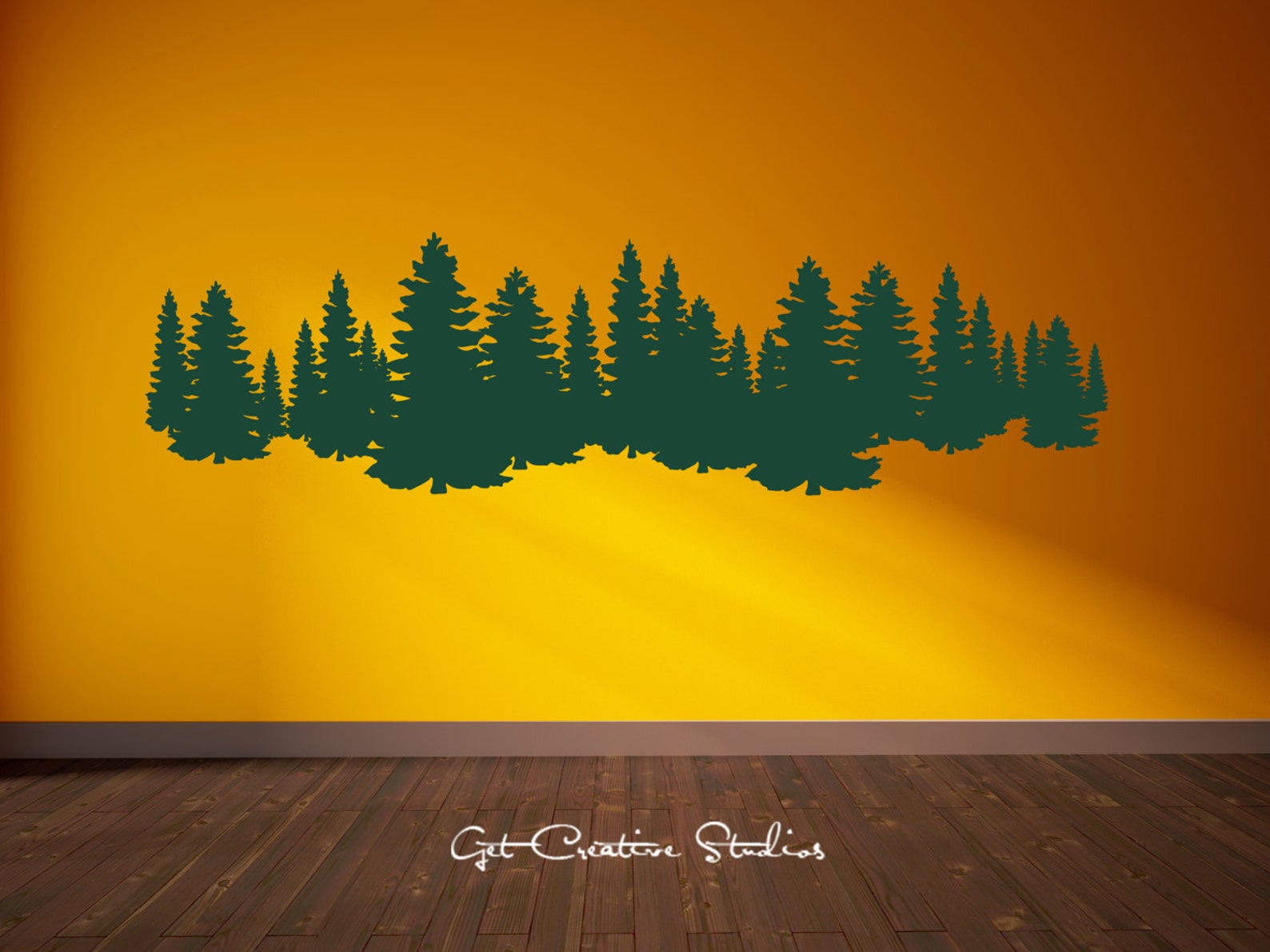 Forest Decal Mountain Decal Trees Wall Decal Outdoor Baby Room Etsy