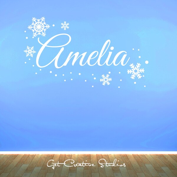Custom 3D Frozen Name Wall Decal – Personalised Vinyl Art Sticker For Kids Bedroom