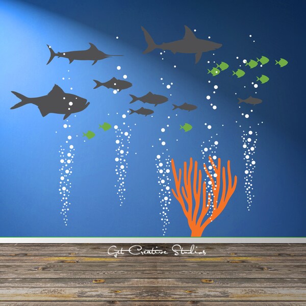 Ocean Theme Wall Decal Etsy