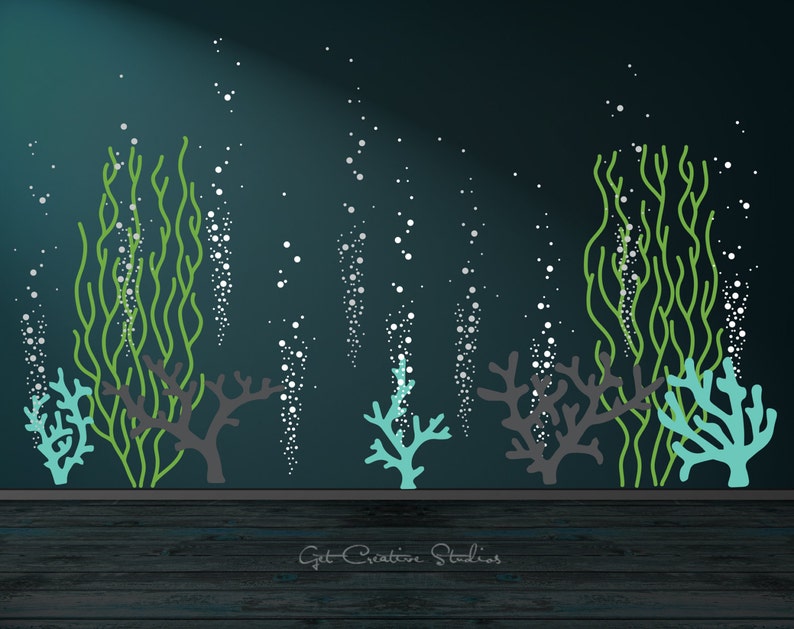 Underwater Decal Bubble Wall Decal Ocean Wall Decal Aquarium - Etsy
