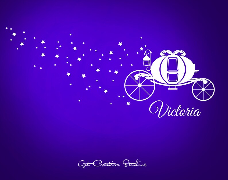 Cinderella Wall Decal Carriage Decal Fairy Tale Wall Decal Etsy