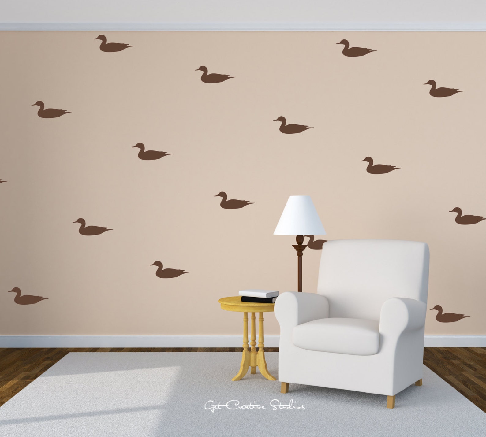 Duck Wall Decal Ducks Decal Outdoor Wallpaper Water Foul Decal Etsy