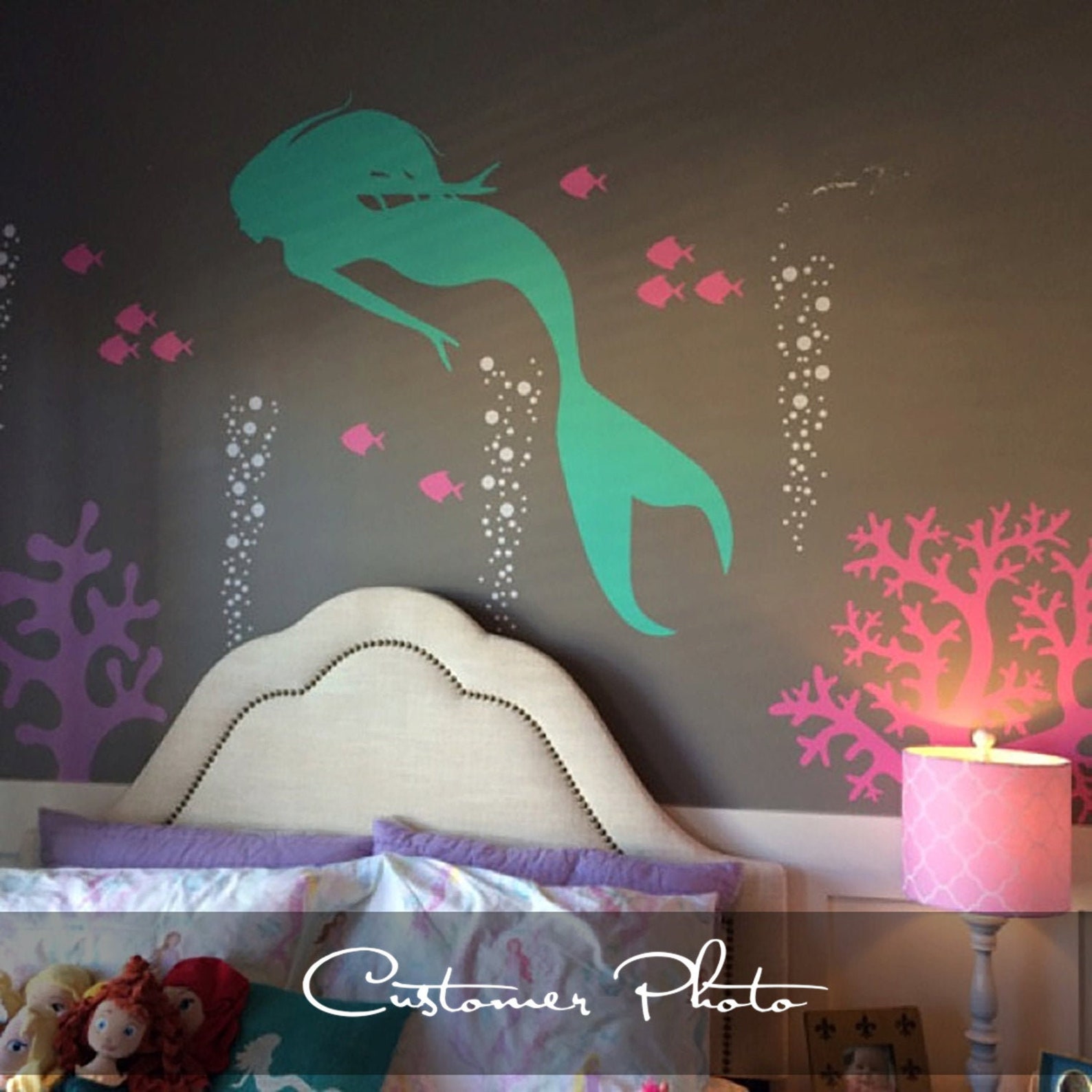 Mermaid Wall Decal Underwater Wall Decal Ocean Wall Decal - Etsy